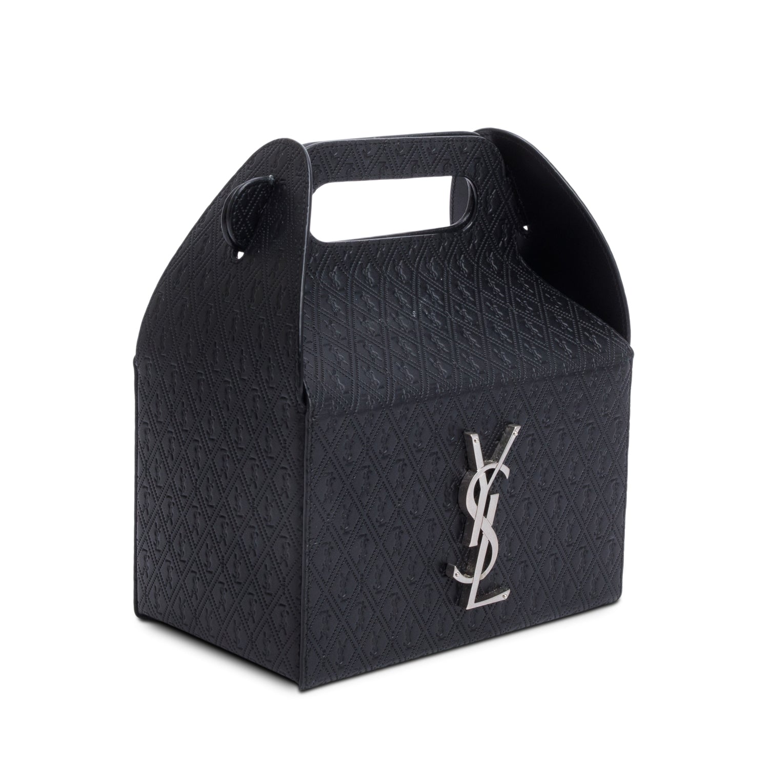 YSL Saint Laurent Take Away Box Travel Bag Leather Monogram