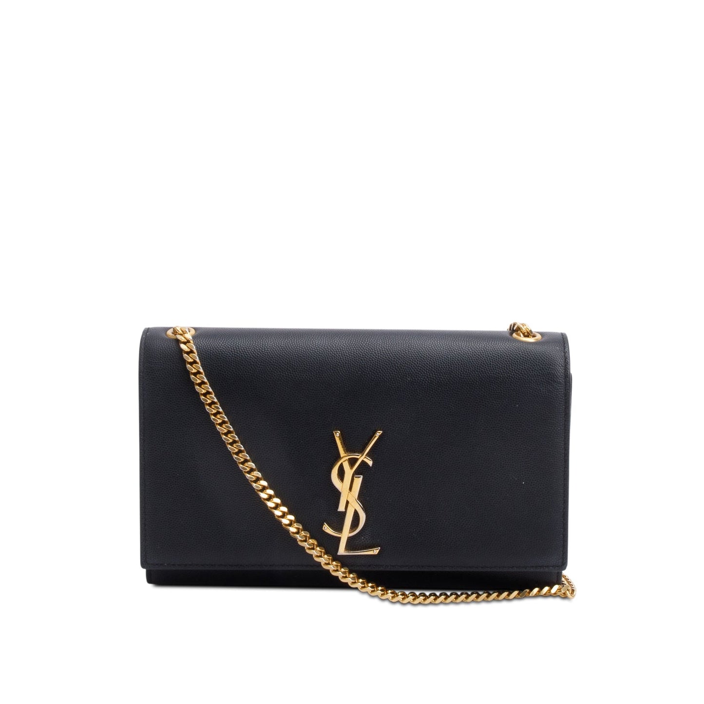 YSL Saint Laurent Grain De Poudre Kate Bag Leather Black Travel Bag Bag 62399