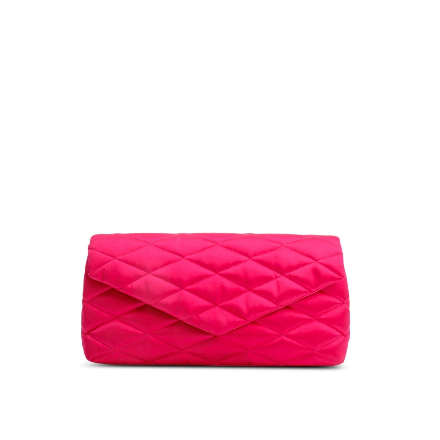 YSL Saint Laurent Puffer Sade Clutch Satin Quilted Clutch Bag