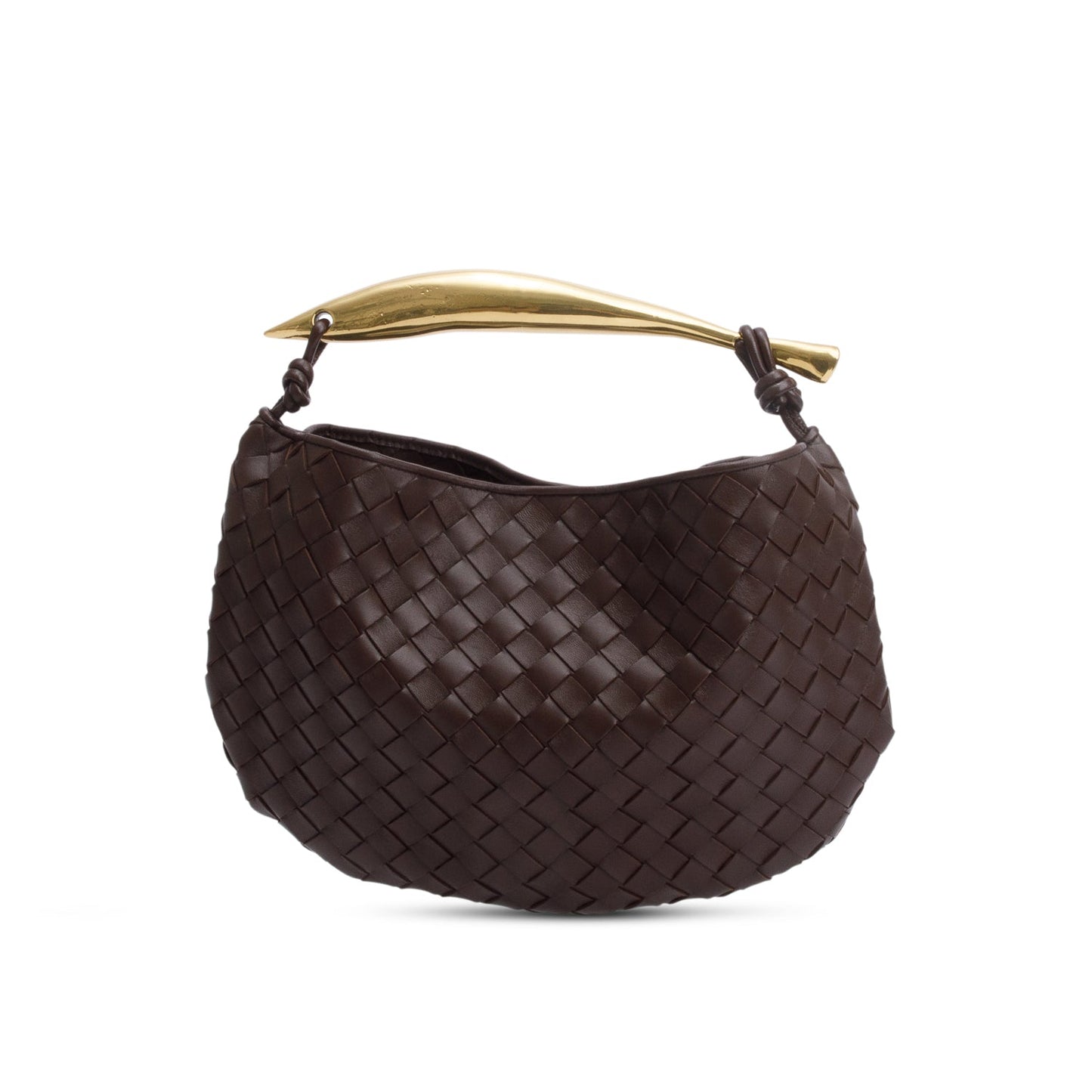 Bottega Veneta Intrecciato Lambskin Classic Sardine Bag Leather Brown Travel Bag