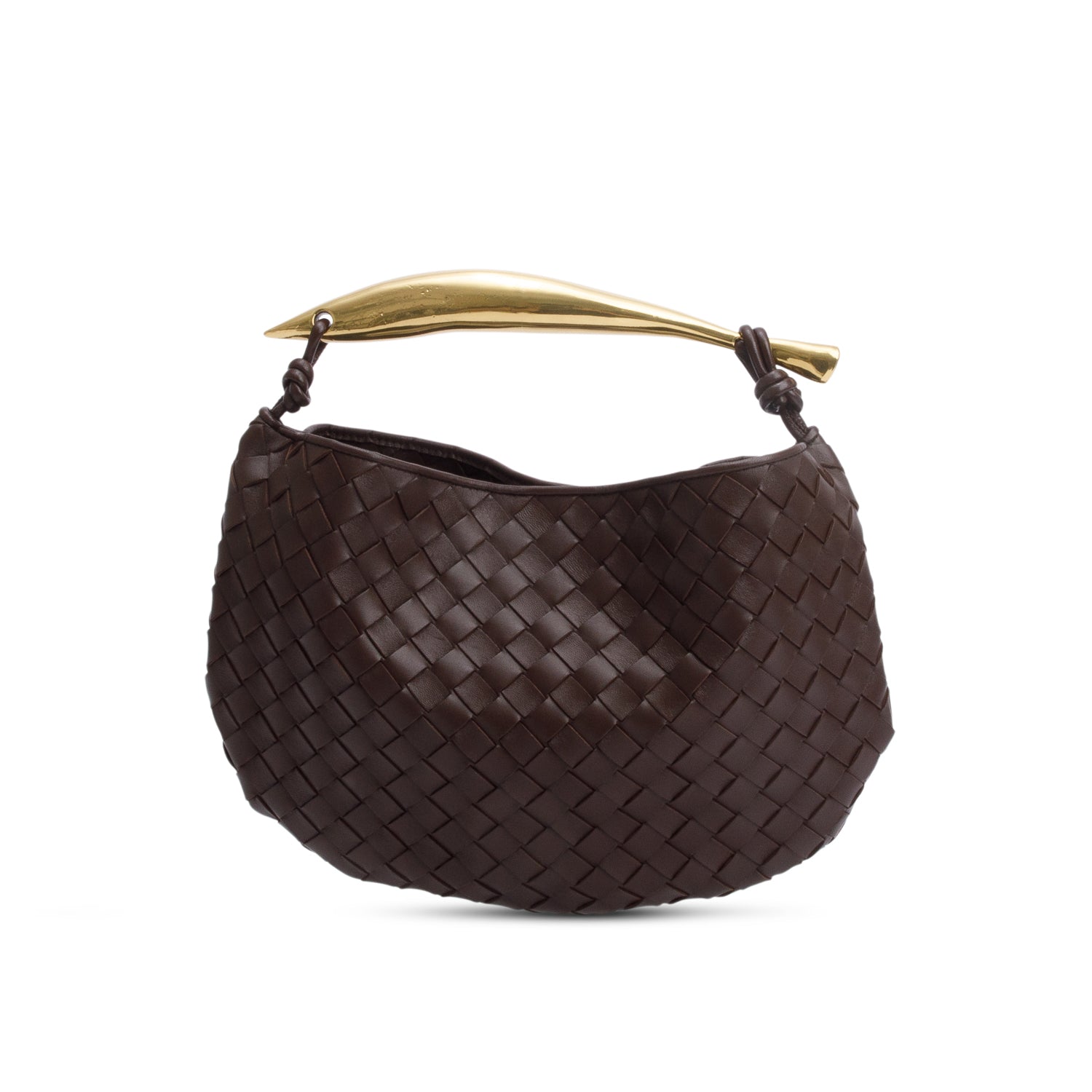 Bottega Veneta Intrecciato Lambskin Classic Sardine Bag Leather Brown Travel Bag