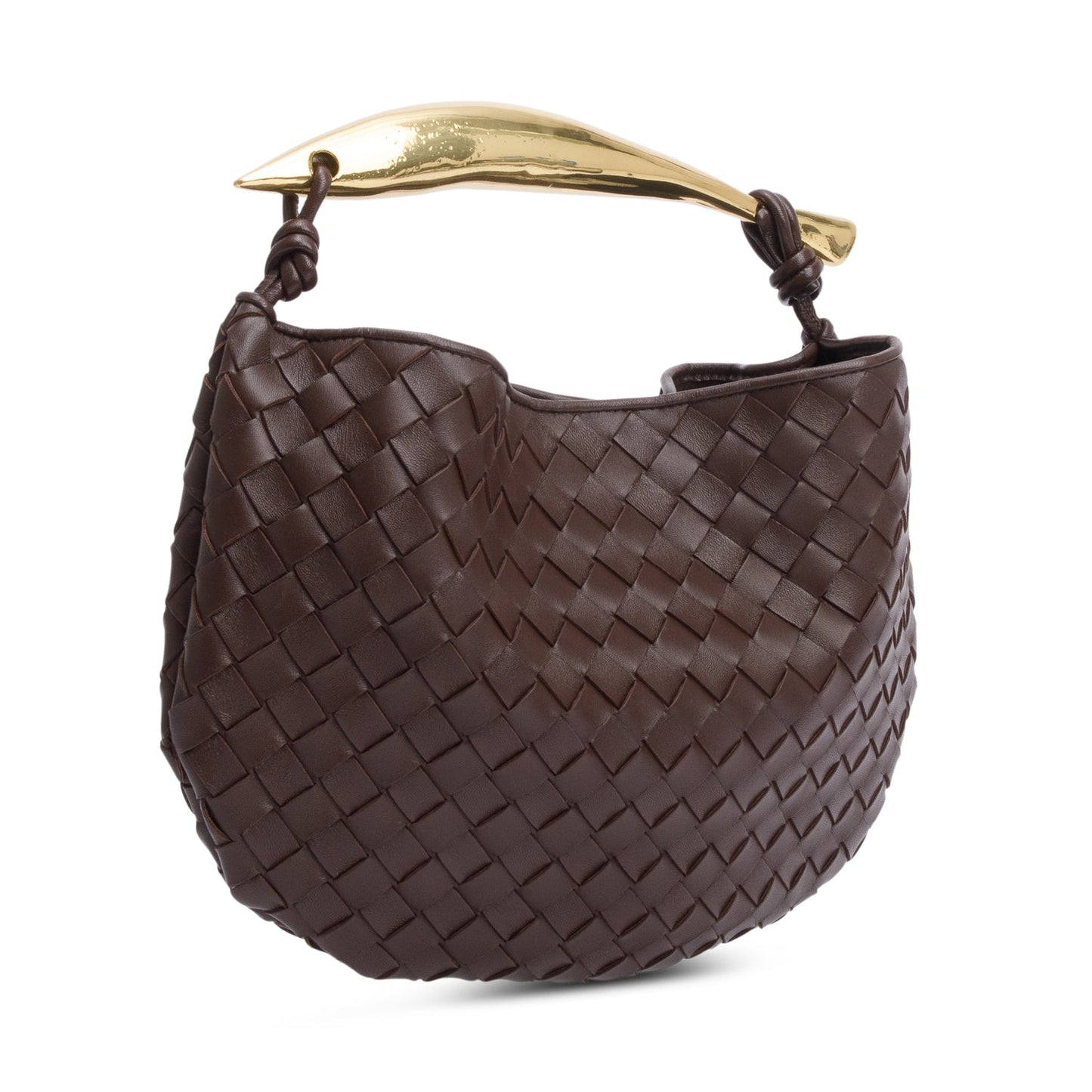 Bottega Veneta Intrecciato Lambskin Classic Sardine Bag Leather Brown Travel Bag