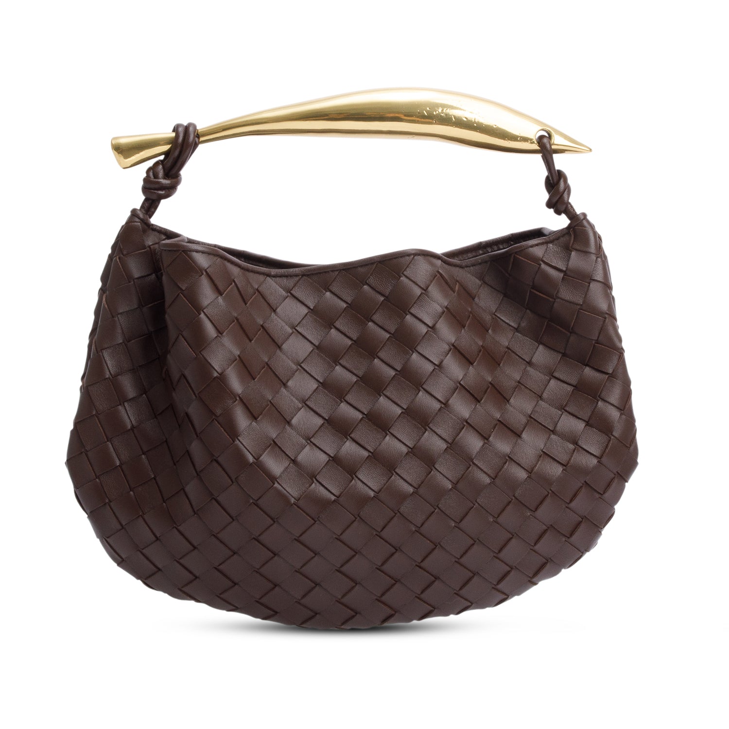 Bottega Veneta Intrecciato Lambskin Classic Sardine Bag Leather Brown Travel Bag