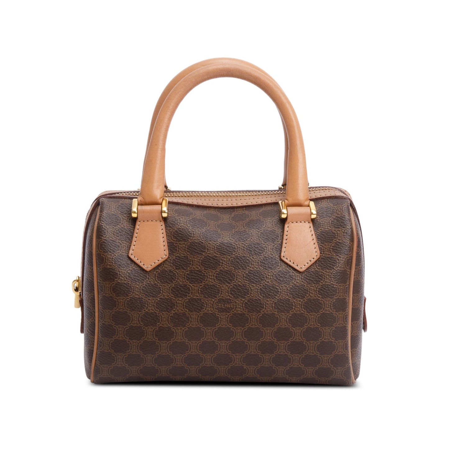 Celine Triomphe Boston Bag Canvas Brown Travel Bag