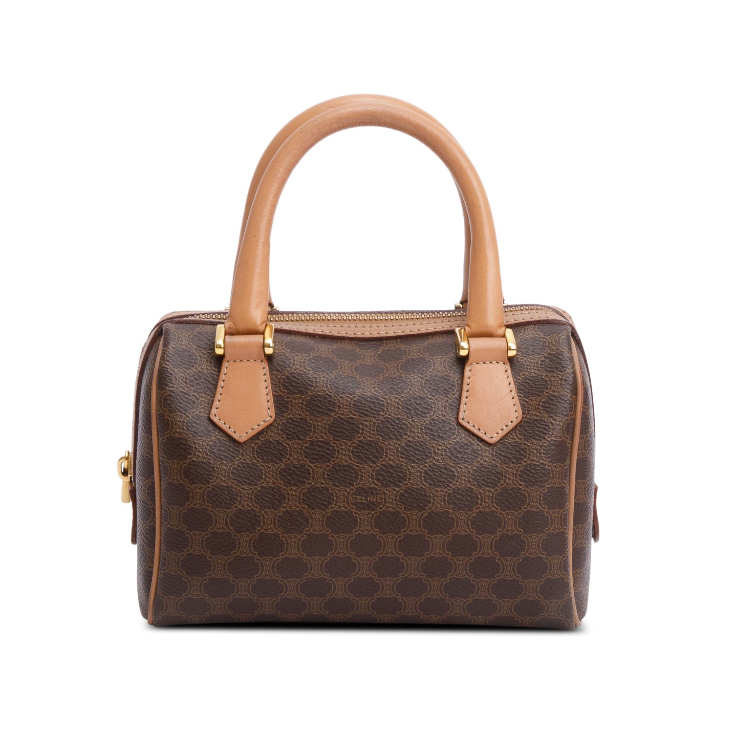 Celine Triomphe Boston Bag Canvas Brown Travel Bag