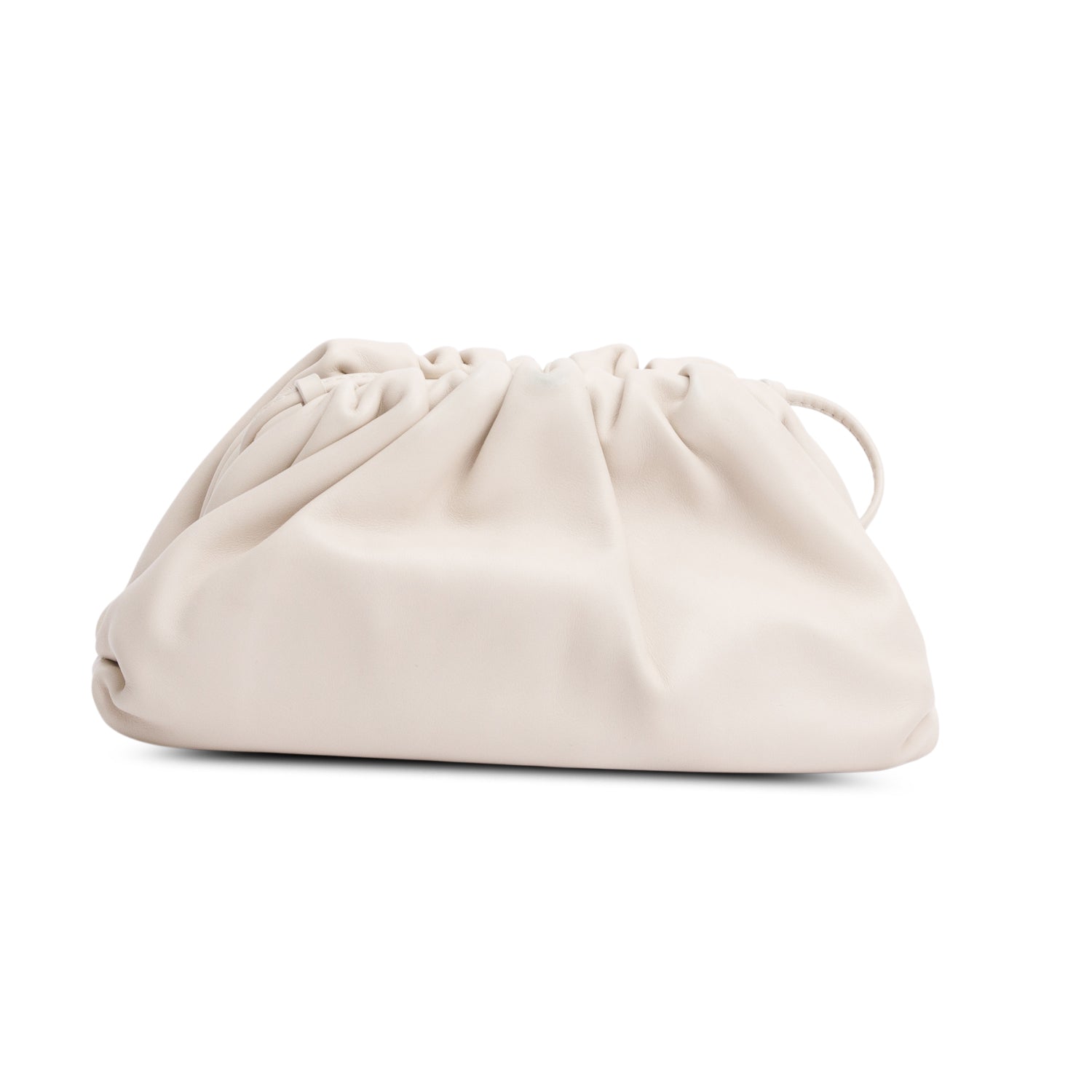 Bottega Veneta Calfskin Intrecciato The Pouch Travel Bag Leather White