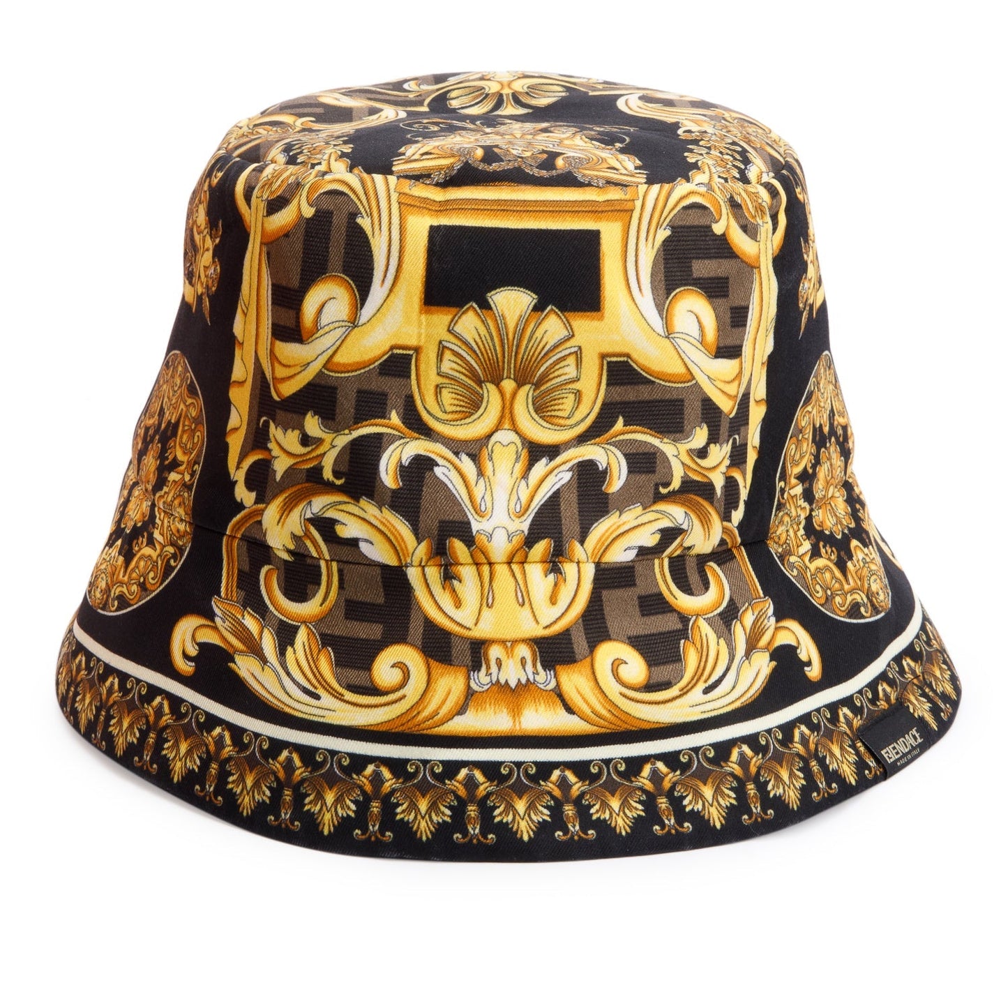 Fendi Versace Fendace Silk Hat Size Bucket Bucket Bag