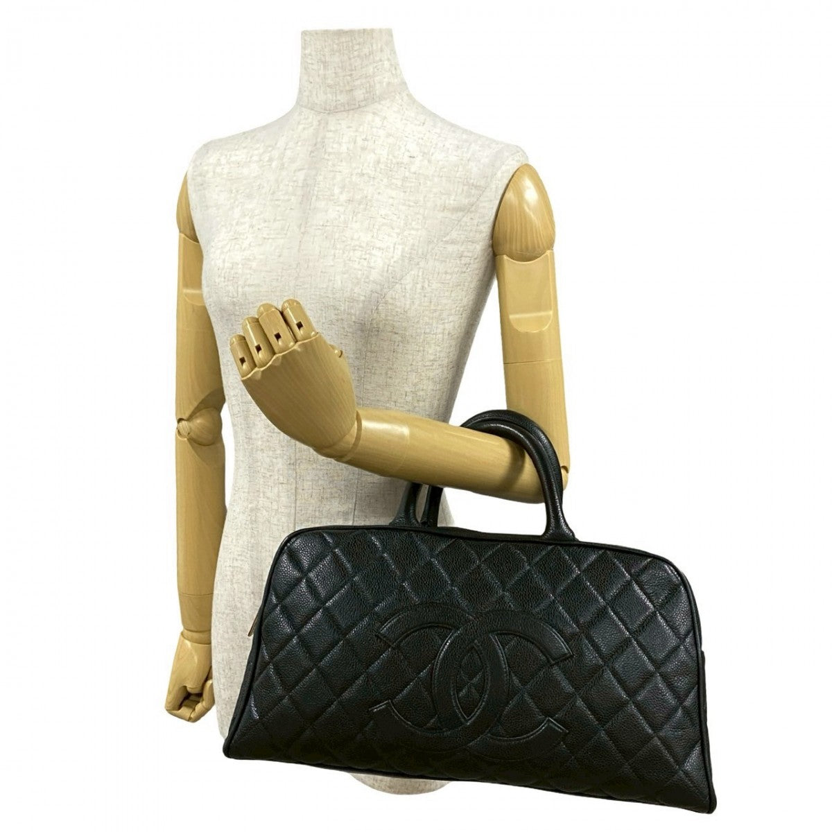 Chanel Boston Duffel Matt caviar skin COCO Black Travel Bag
