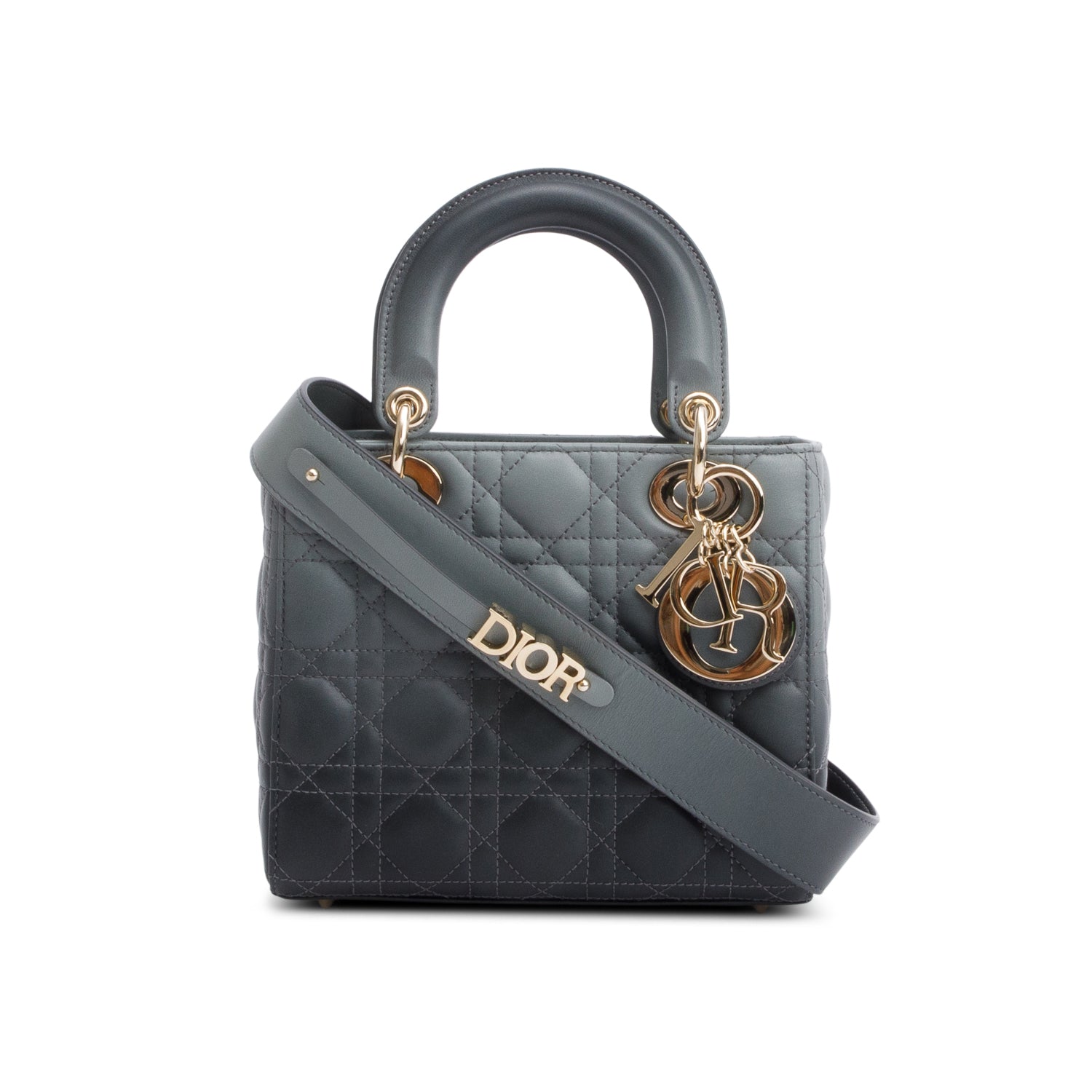Dior Christian Grey Gradient Cannage Lambskin Lady My Leather Small Travel Bag