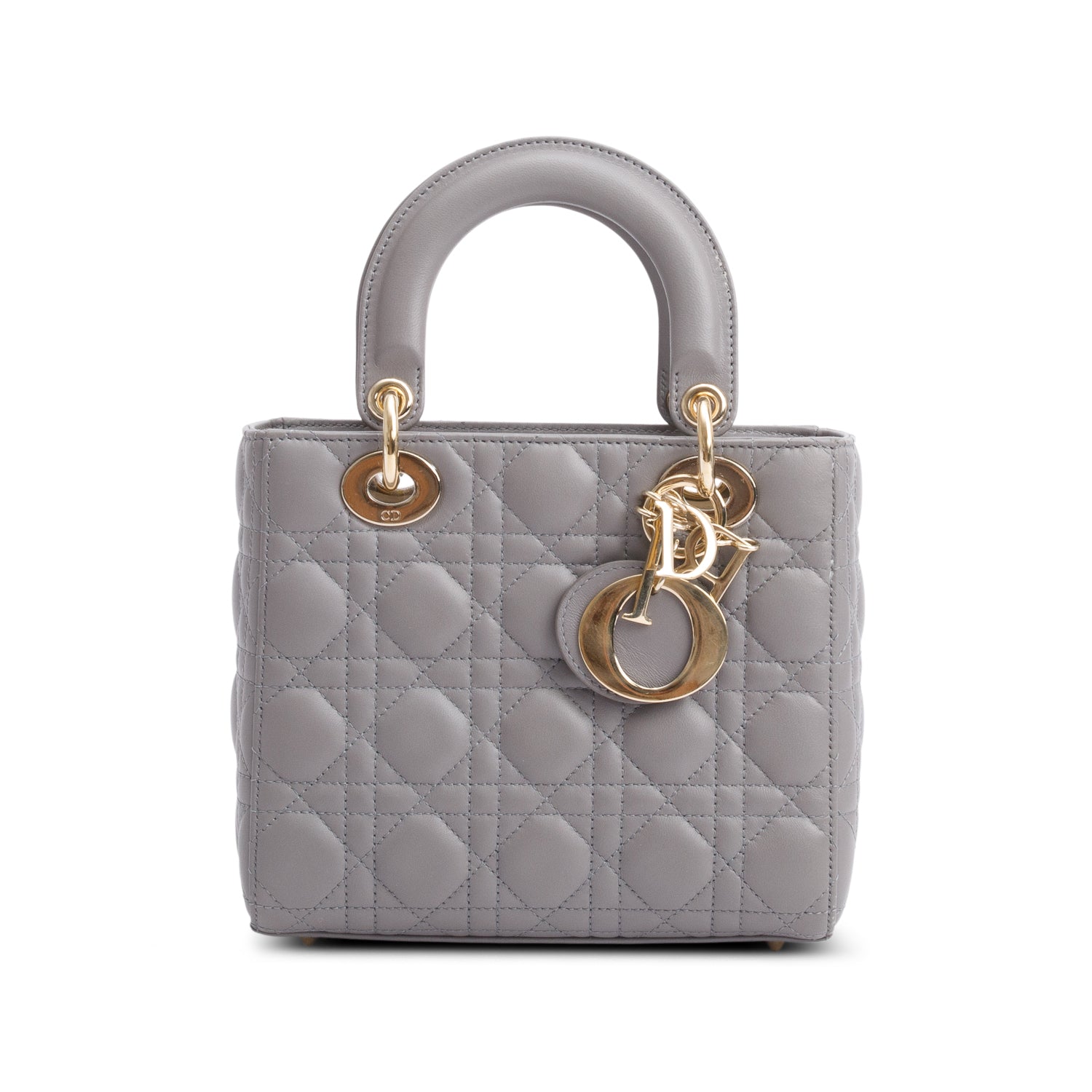 Dior Christian Grey Cannage Lambskin Lady My Abc Leather Small Travel Bag