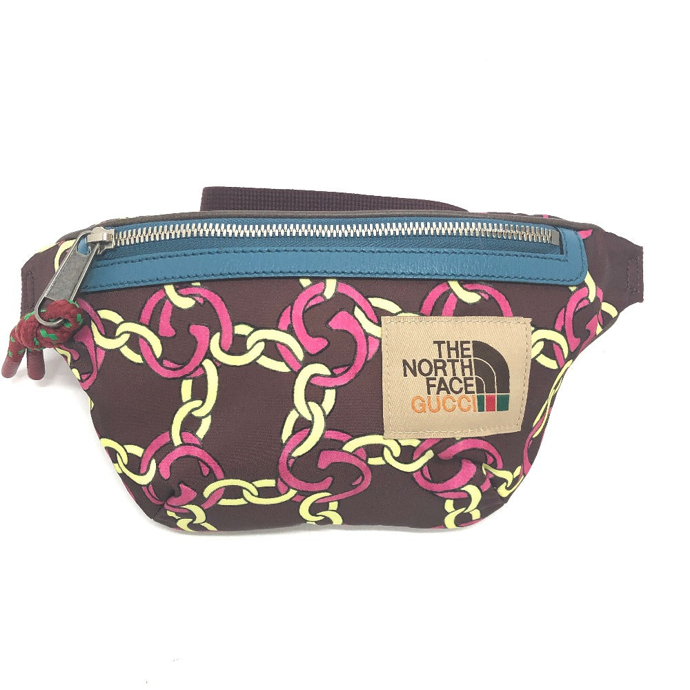 Gucci Sling NORTH FACE collaboration waist Nylon Brown Handbag