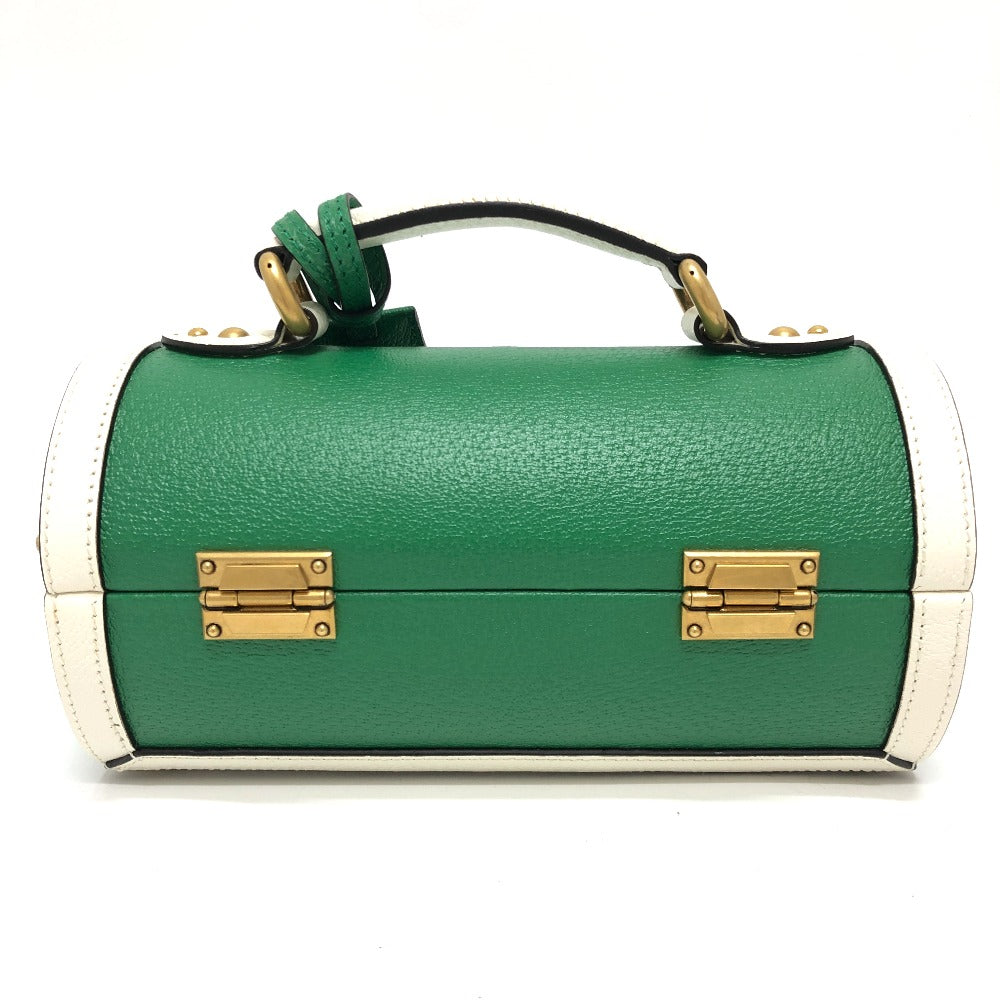 Gucci golf ball case Leather Green Logo Handbag