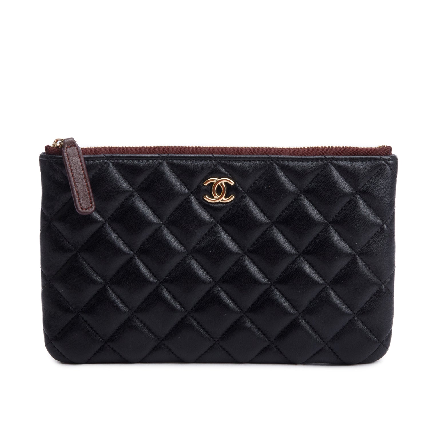 Chanel Quilted Classic O Leather Lambskin Black Travel Bag