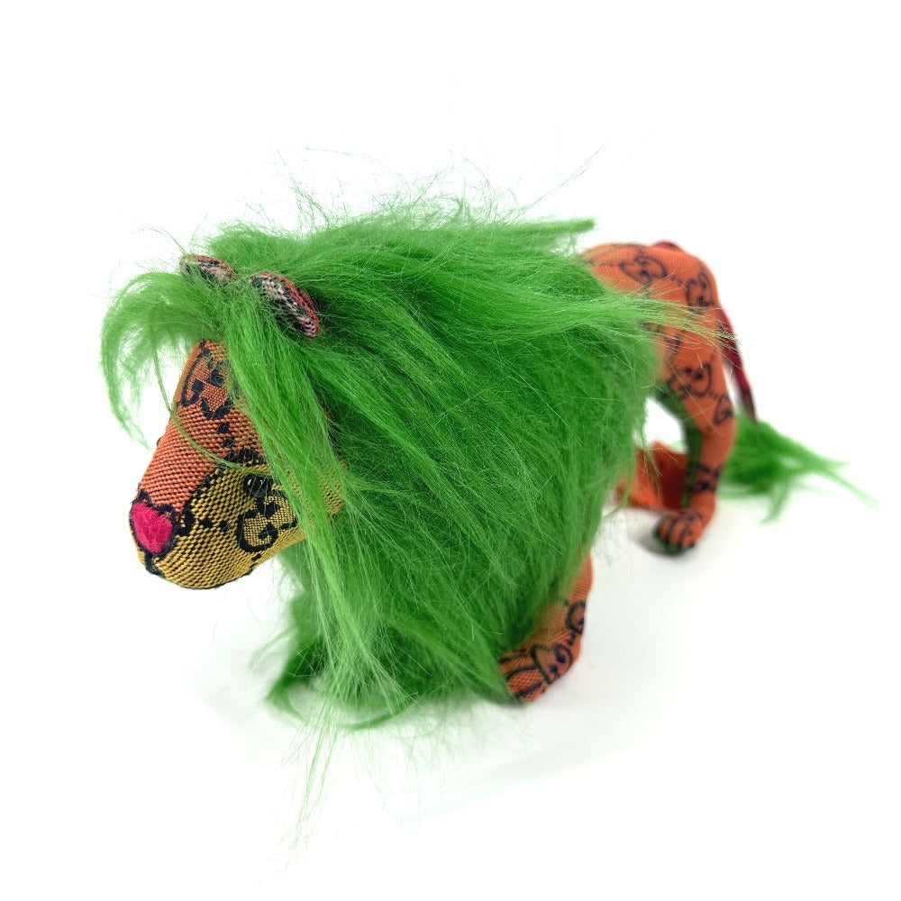 Gucci Plush Doll GG Decorative Canvas Green Handbag