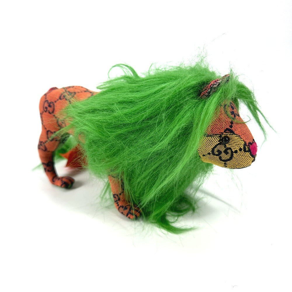 Gucci Plush Doll GG Decorative Canvas Green Handbag