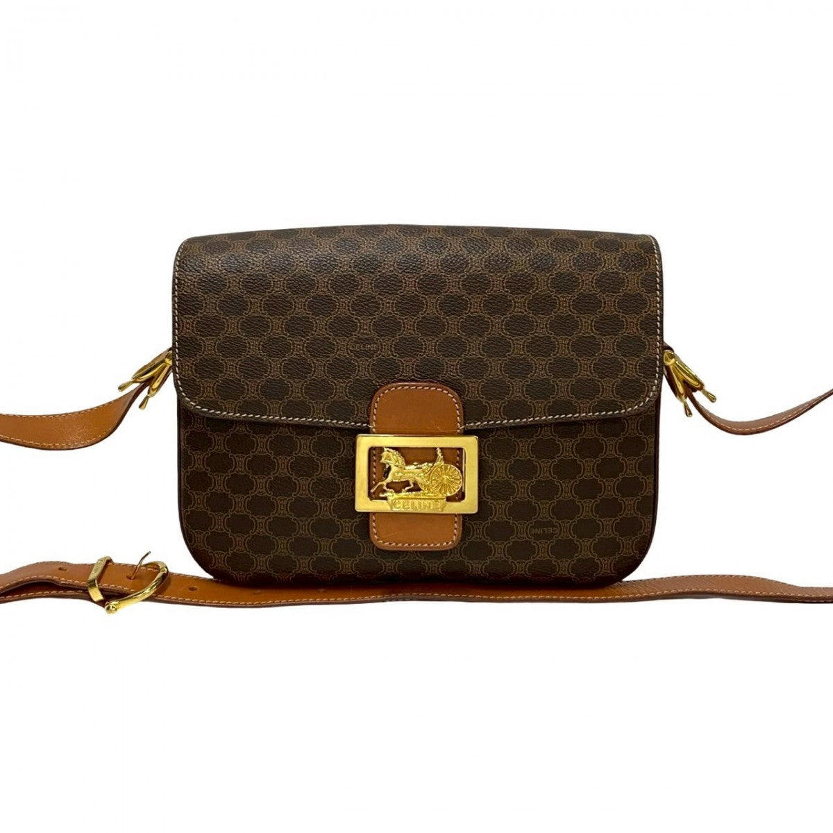 Shoulder Bag , Pvc Macadam Blason Triomphe Leather Brown Metal Women