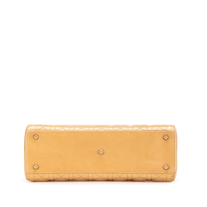 Dior Lady Cannage 2Way Bag Leather Patent Travel Bag