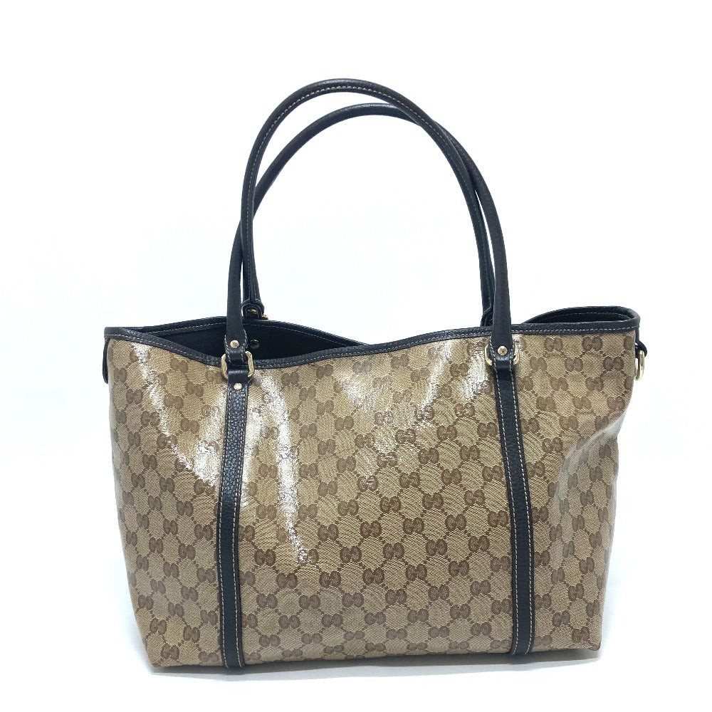 Gucci coated GG crystal Leather Canvas Beige Apparel