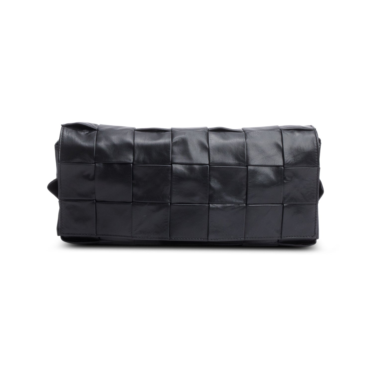 Bottega Veneta Paper Intrecciato The Stretch Cassette Bag Black Travel Bag