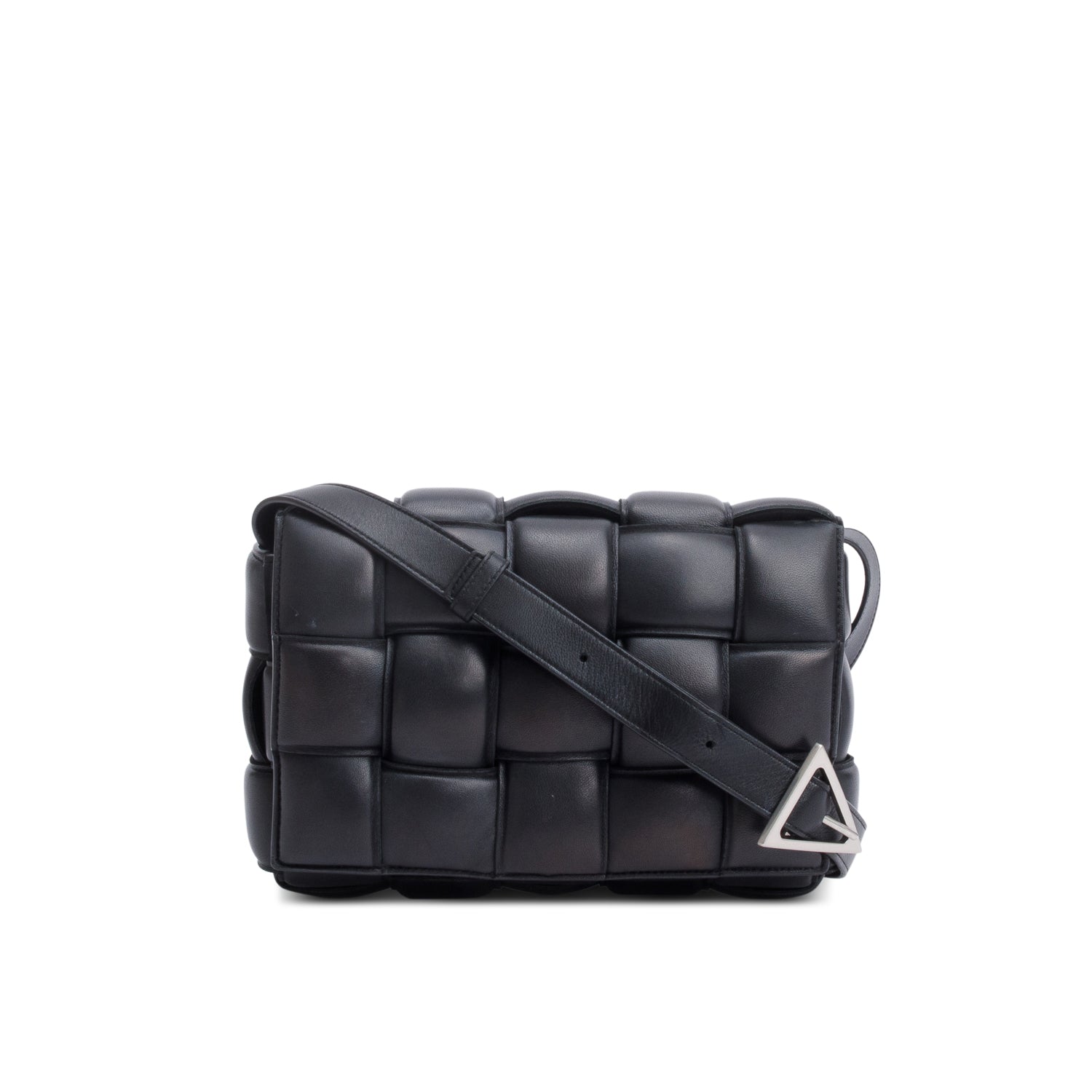 Bottega Veneta Lambskin Classic Padded Cassette Bag Leather Black Travel Bag