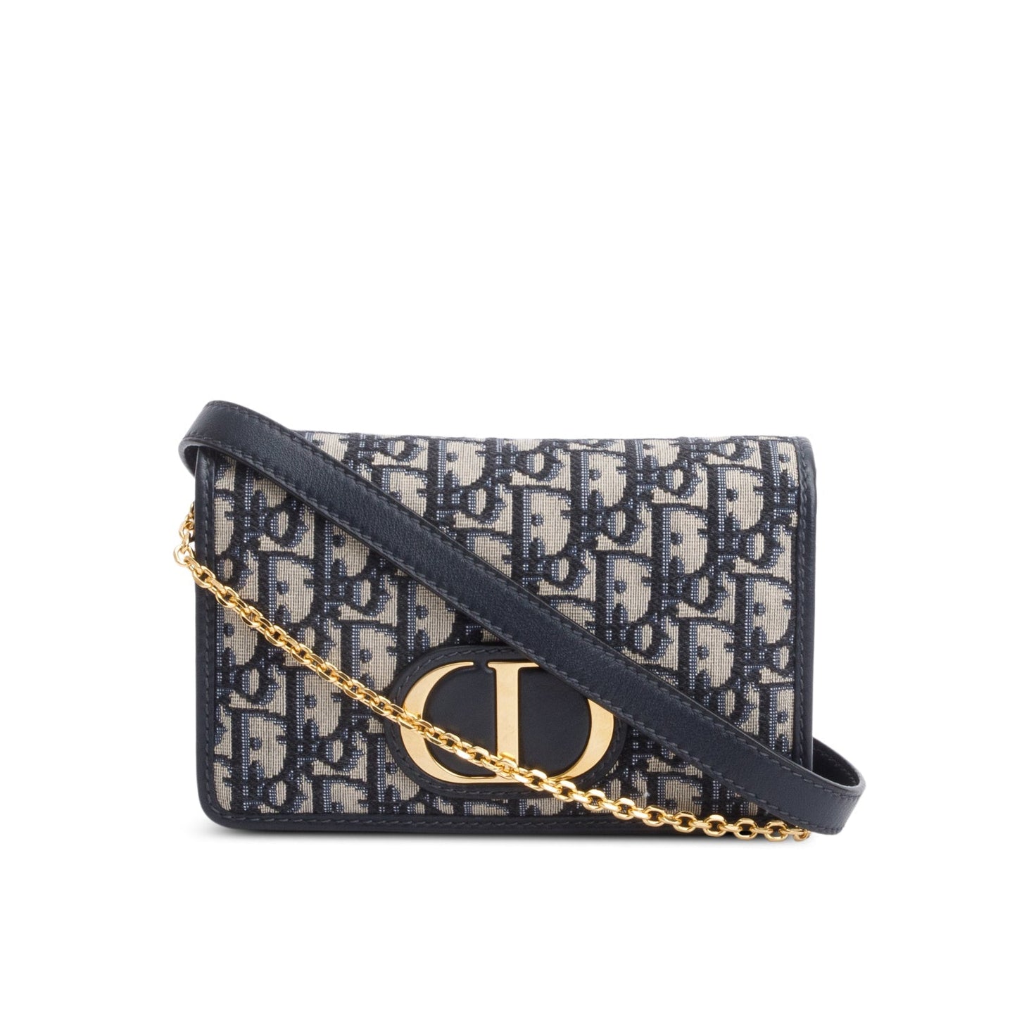 Dior Christian Navy Oblique Montaigne In Pouch Bag Travel Bag