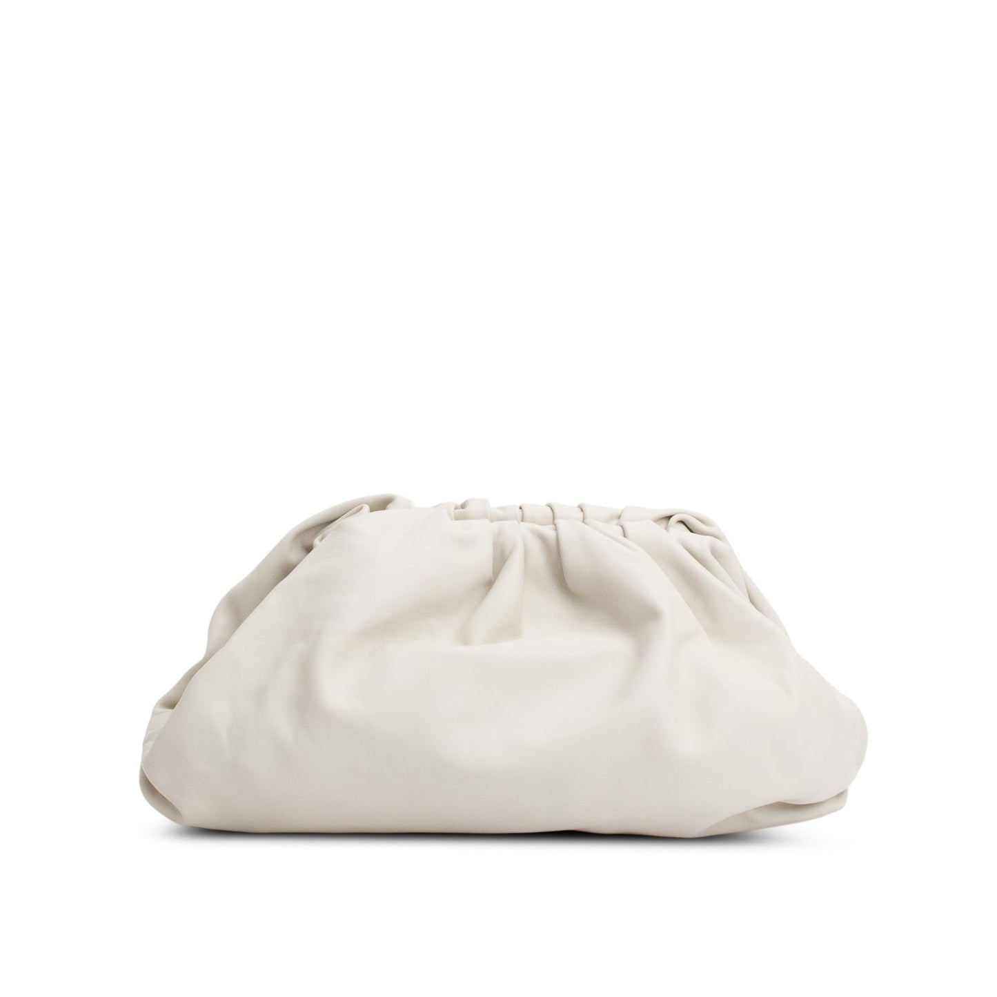 Bottega Veneta Calfskin The Classic Pouch Travel Bag Leather White