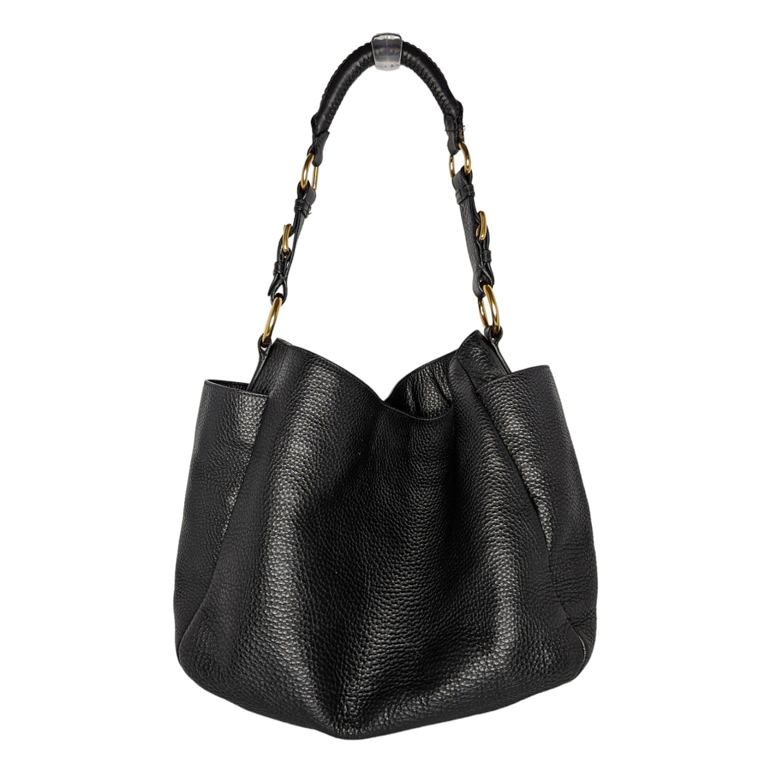 Prada Daino Side Pocket Hobo Vitello Shoulder Bag