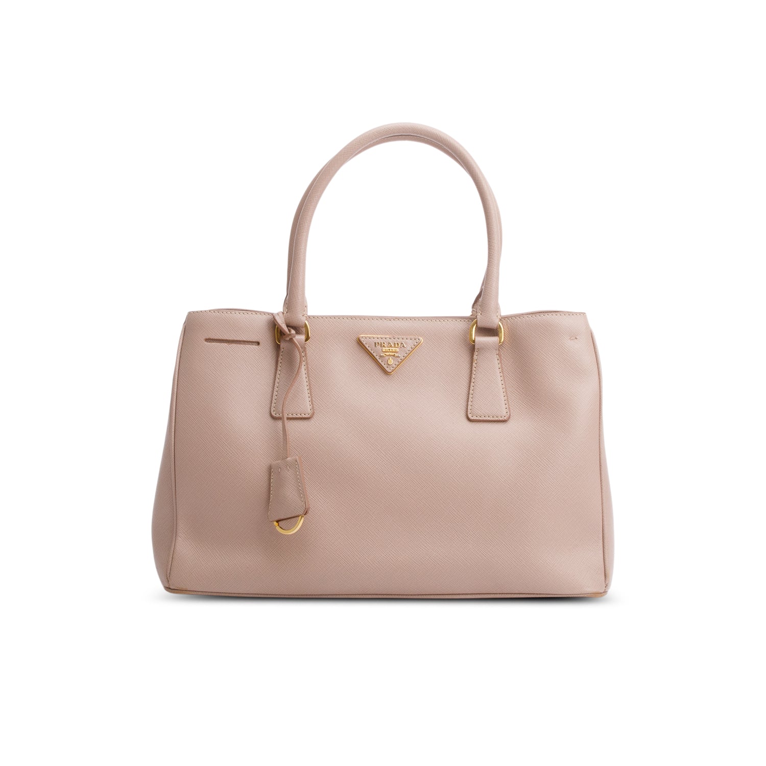 Prada Saffiano Lux Galleria Tote Handbag Beige Small Tote Bag