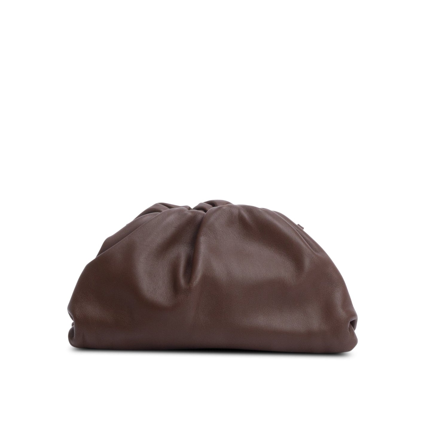 Bottega Veneta Calfskin The Pouch Travel Bag Leather Brown