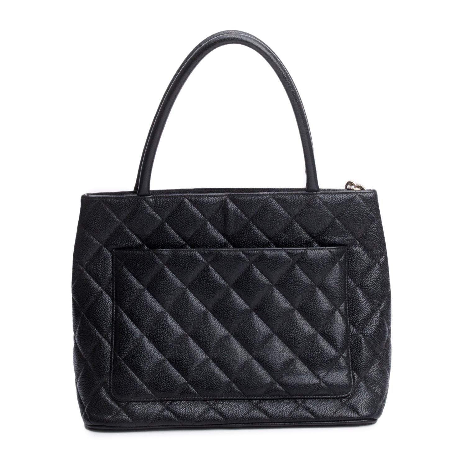 Chanel Caviar Medallion Leather Black Travel Bag 4