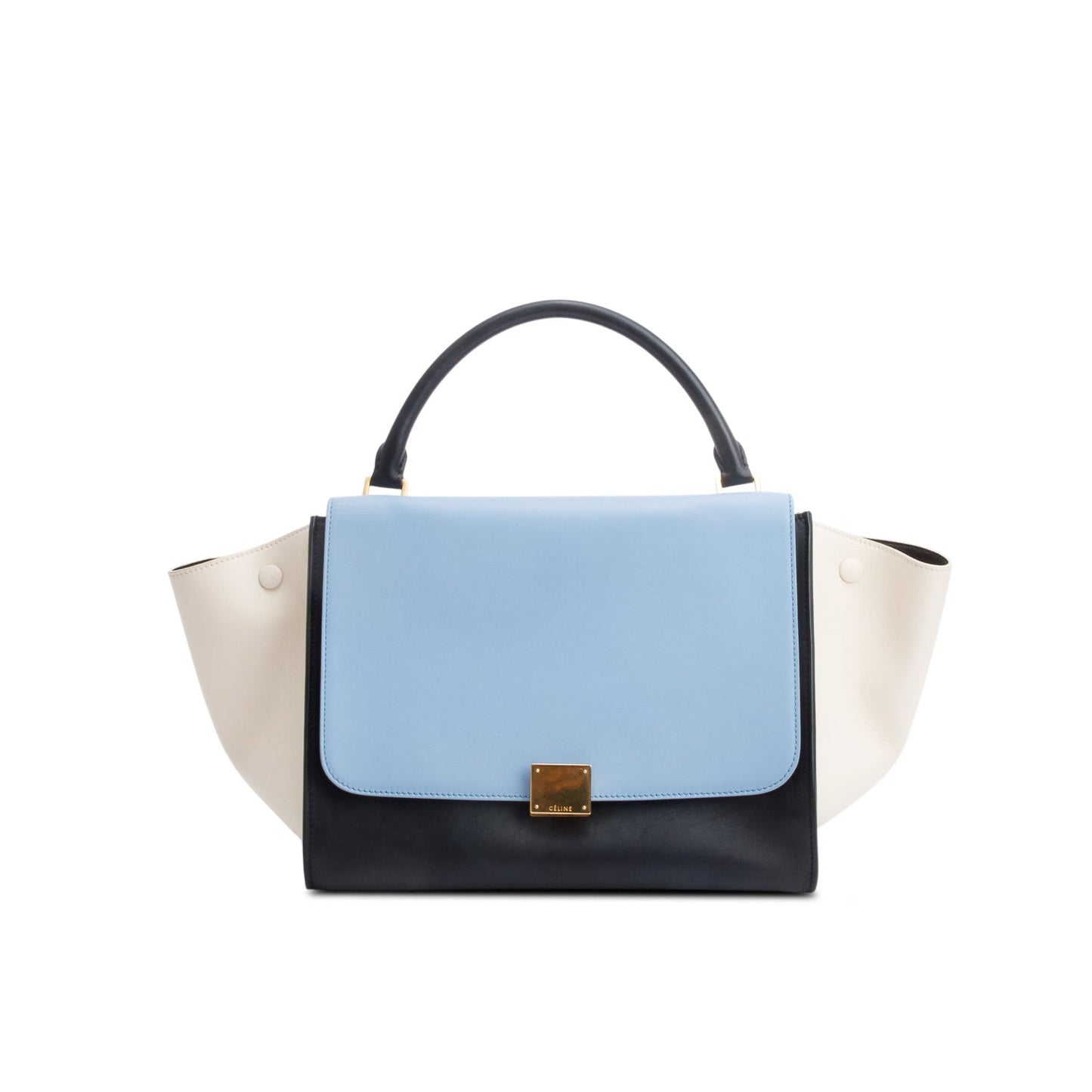 Celine Tricolor Calfskin Trapeze Bag Leather Medium Travel Bag