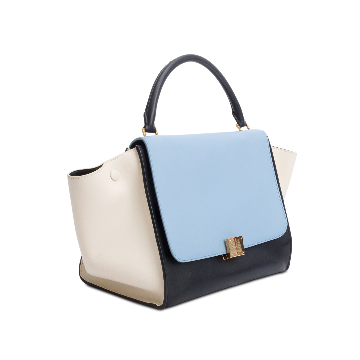 Celine Tricolor Calfskin Trapeze Bag Leather Medium Travel Bag