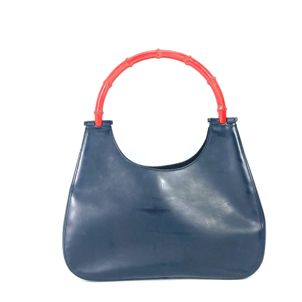 Gucci 001 Bamboo Leather Black Travel Bag