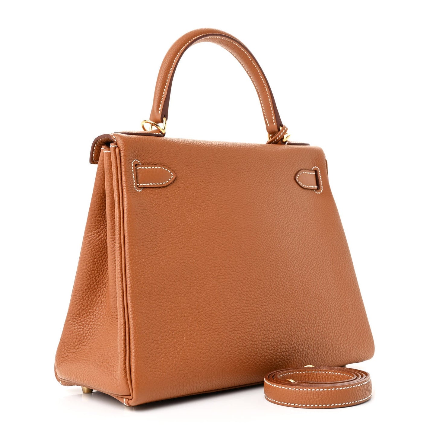 Hermes Togo Kelly Retourne Handbag Gold Travel Bag 28 Gold 1754593