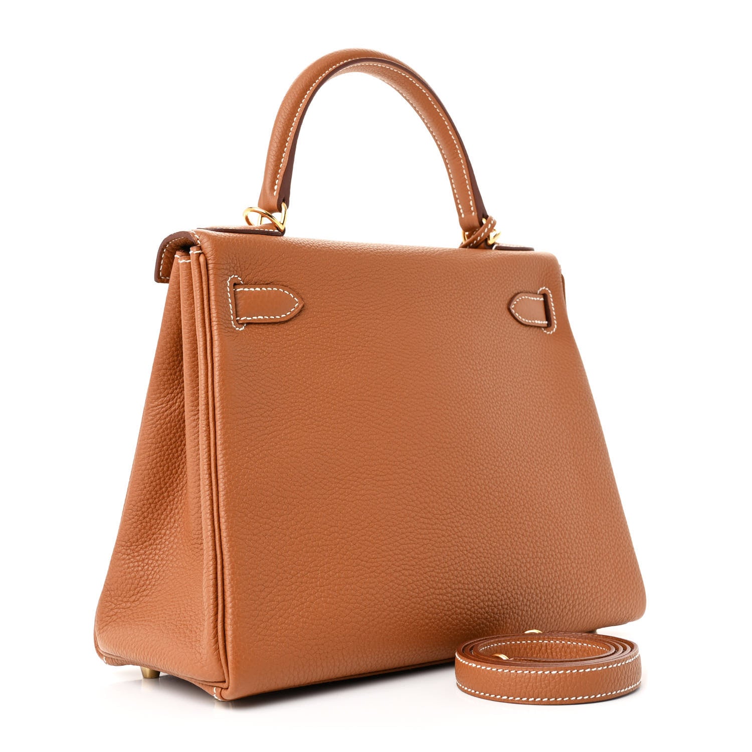 Hermes Togo Kelly Retourne Handbag Gold Travel Bag 28 Gold 1754593
