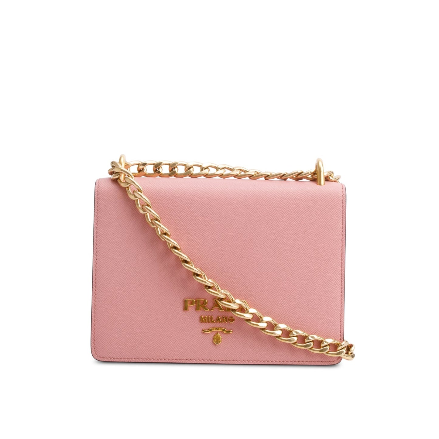 Prada Saffiano Crossbody Bag Leather Pink
