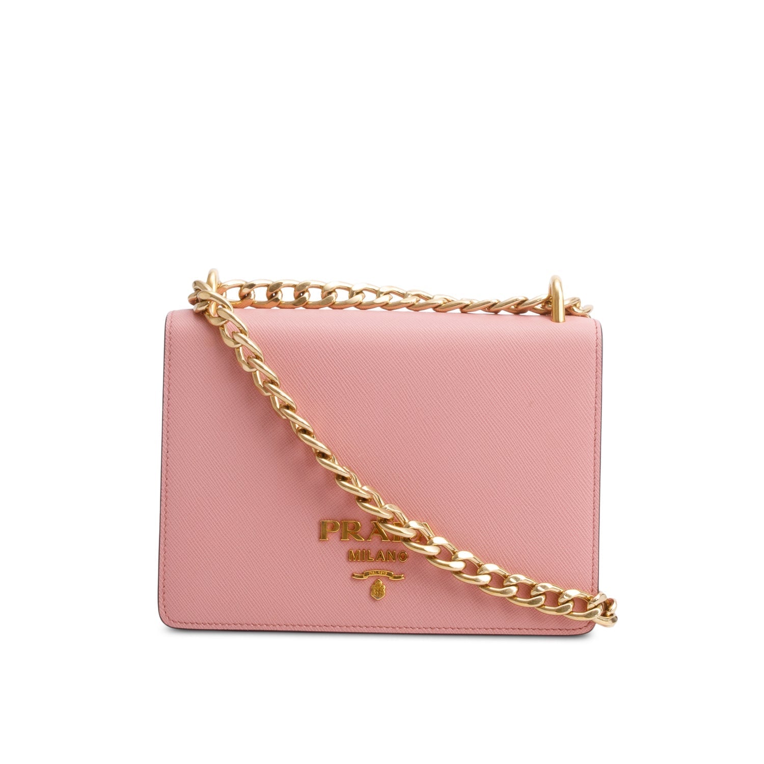 Prada Saffiano Crossbody Bag Leather Pink