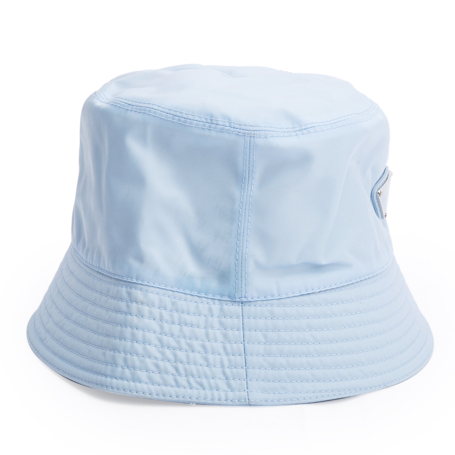 Prada Re Hat Handbag Nylon Blue Bucket Bag