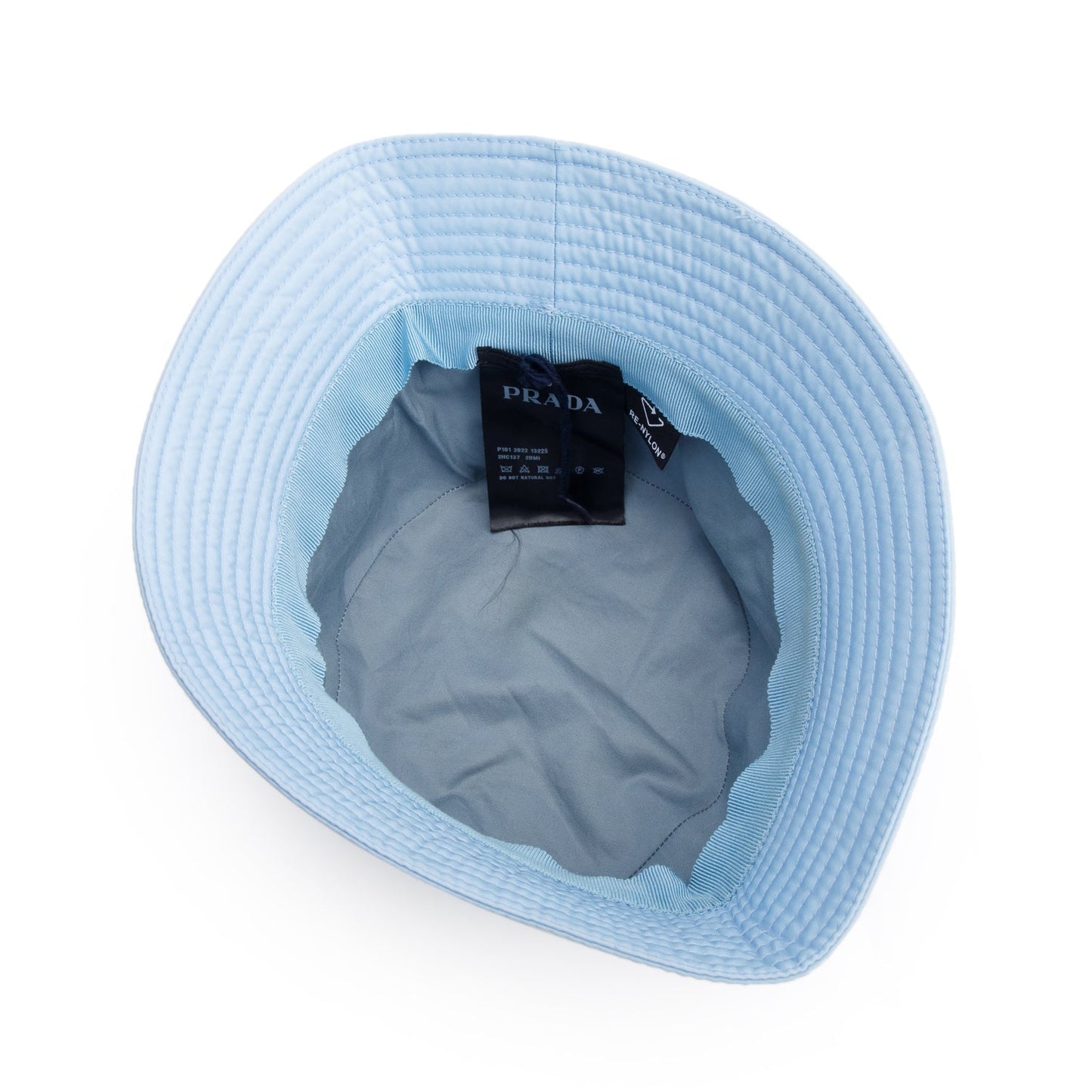 Prada Re Hat Handbag Nylon Blue Bucket Bag