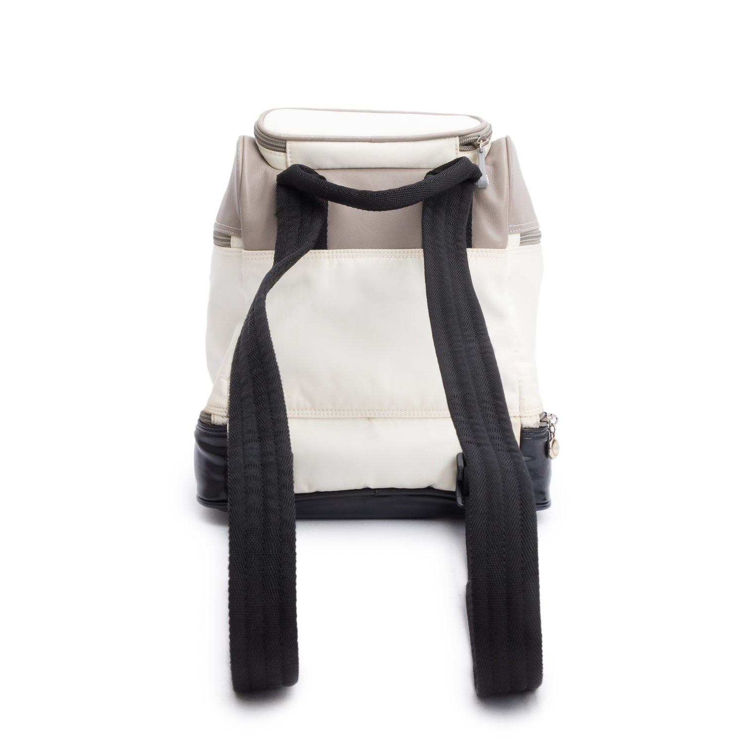 Chanel Nylon Trim Sport Ligne Tiered Leather Black White Grey Travel Bag