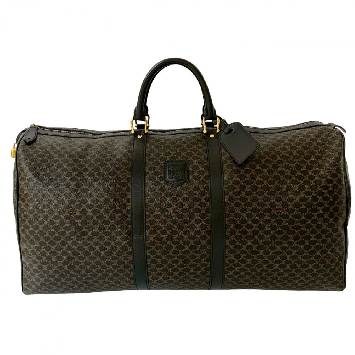 Boston Duffel Bag , Pvc Macadam Blason Leather Brown Travel Bag
