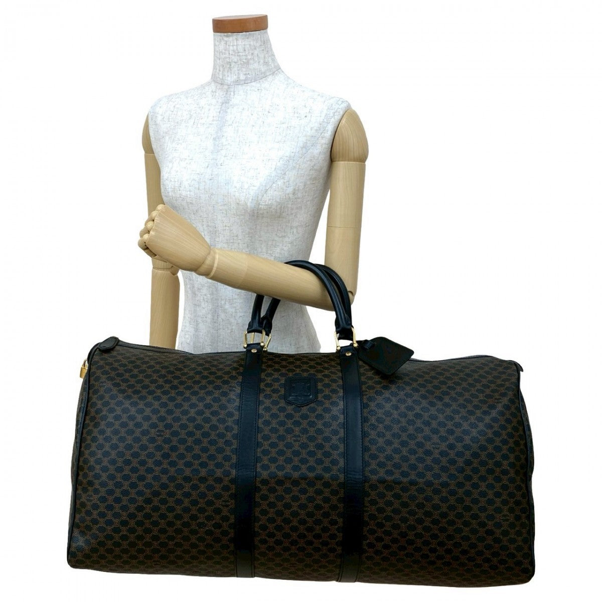 Boston Duffel Bag , Pvc Macadam Blason Leather Brown Travel Bag