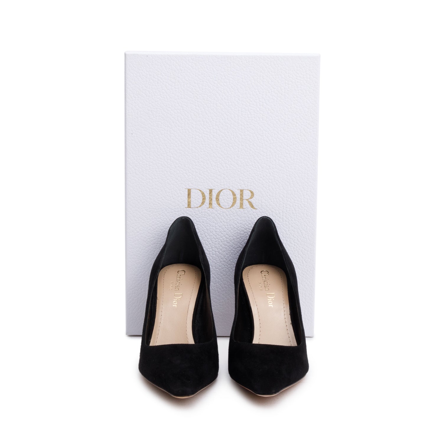 Dior Christian D Fame Pumps, Size Handbag Suede Black Shoes