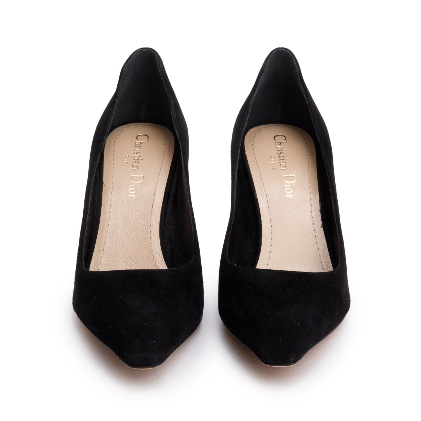 Dior Christian D Fame Pumps, Size Handbag Suede Black Shoes