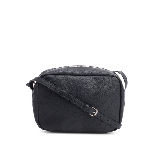 Balenciaga Logo Everyday Camera Bag Leather Black Travel Bag