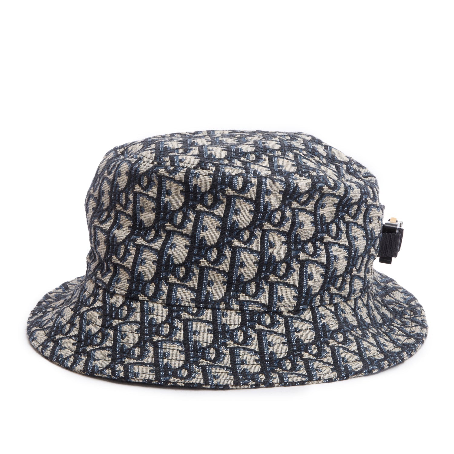 Dior Christian Navy Oblique Buckle Hat, Size M Bucket Bucket Bag