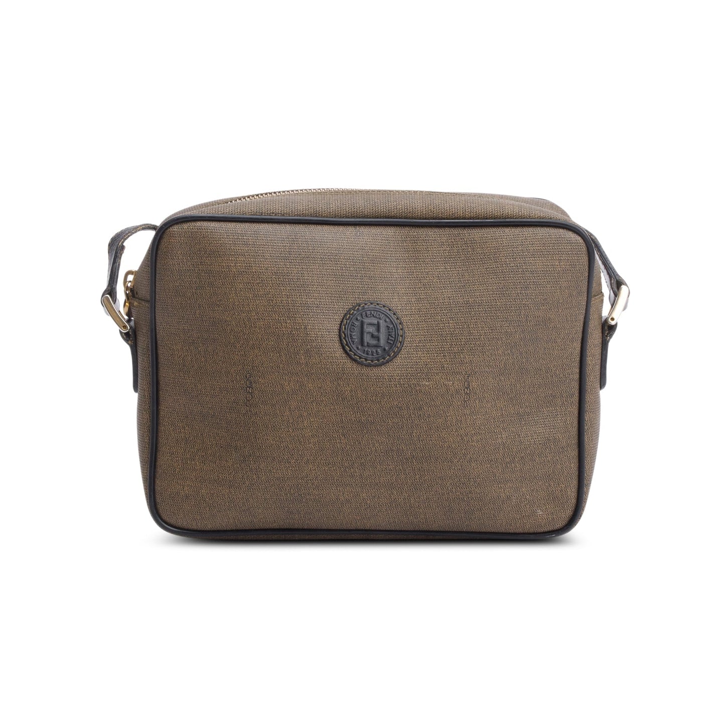 Fendi Crossbody Camera Bag Canvas Brown Crossbody Bag