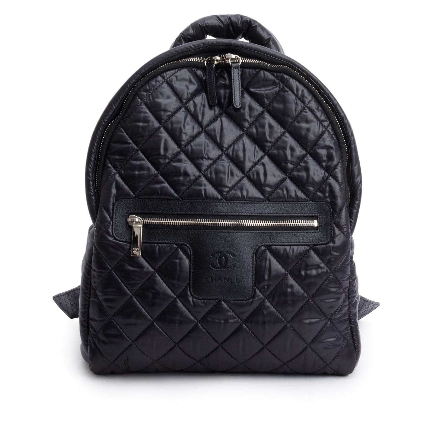 Chanel Nylon Quilted Coco Coocoon Backpack Black Travel Bag