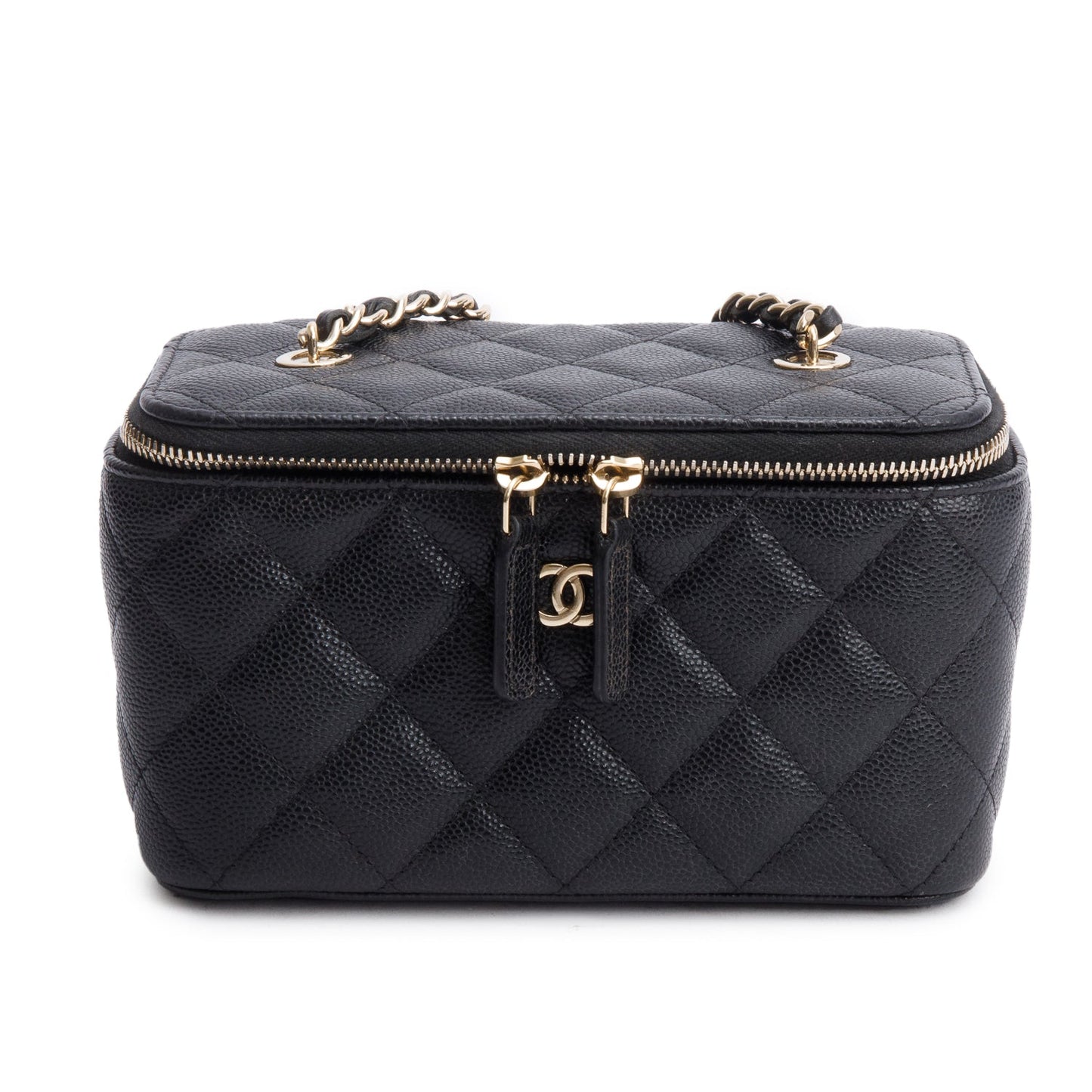 Chanel Caviar Quilted Vanity Black Travel Bag