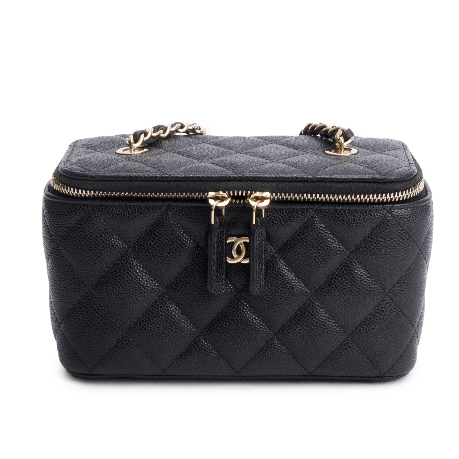 Chanel Caviar Quilted Vanity Black Travel Bag